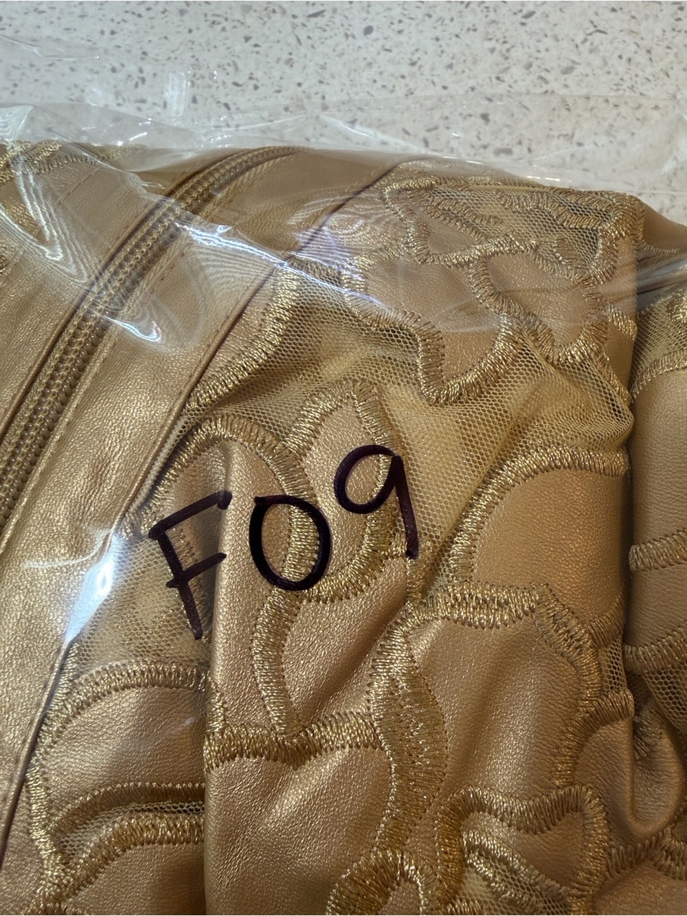 Colleen Lopez Women Floral Gold Sheer Zip Up Jacket Artsy Boho Victorian Plus 2X - Picture 9 of 9